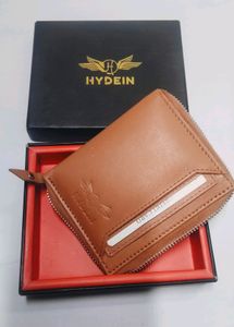 Mens Trendy Zipper Genuine Leather Wallet