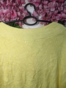 Yellow Woolen Thin Sweater