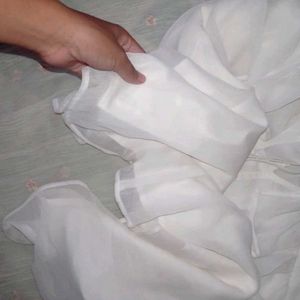 Frill -  Trimmed Chiffon Tunic Dress