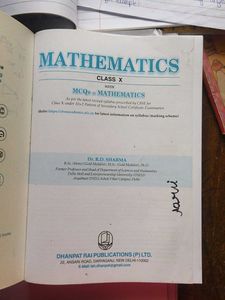 R.D. Sharma Mathematics - Class X with mcq book