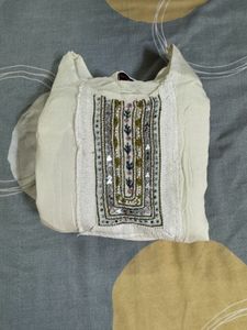Hand Work Pure Cotten Dobby Weave Anarkli Kurti