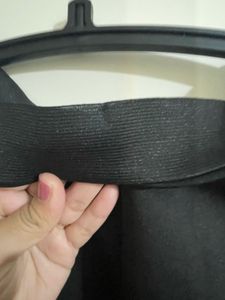 Black Laser Cut Mini Skirt