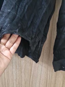 Black Long Sleeve Button-Up