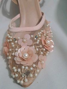 Floral Ankle Strap Heels