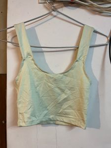 Cute Light Green Cropped Tank Top