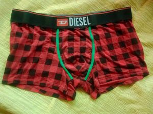 Diesel Red Plaid Boxer Briefs
