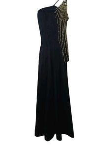 Beautiful Black Stone Work Gown