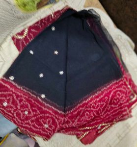 Maroon Bandhej Saree