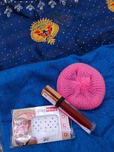 Beautiful Blue Embroidered Saree