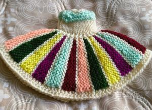 Knitted Rainbow Cape