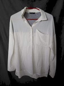 Korean White Sleeves Shirt