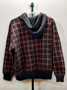 premium mens plaid tartan hooded jacket.(imported)