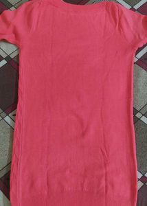 Coral Knit bodycon Dress