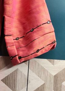 Peach Embellished Kurti