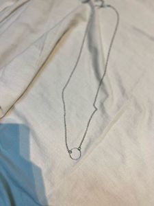 Silver Circle Pendant Necklace
