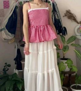 Red Gingham Cami Top