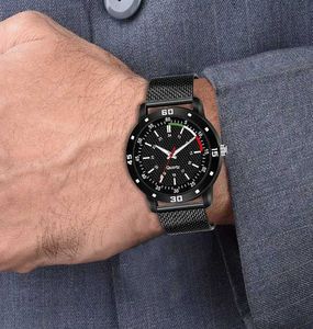 Sleek Black Quartz Watch