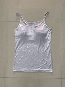 White Padded Sleeveless Tank Top