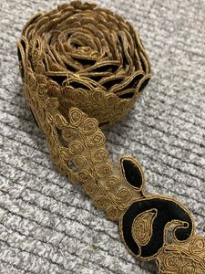 3 Meter Gold And Black Designer Lace