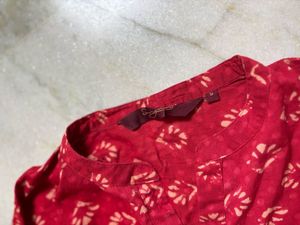 Red Printed Kurti
