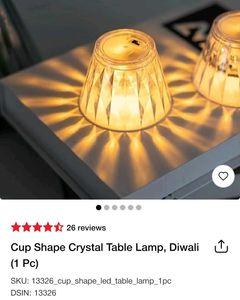 Crystal Cup Table Lamp