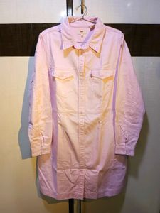 Levi&#39;s Pink Denim Shirt Dress