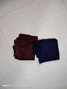 Red And Blue Hijab Dupattha