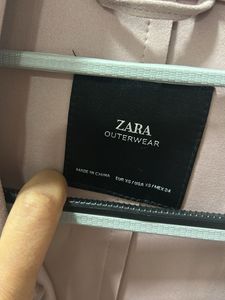 Zara Pink Suede Trench Coat
