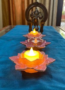 Handmade lotus candle/tea light holder