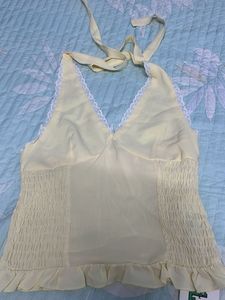 Light Yellow Halter Coord Set