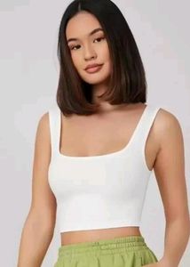 White N Black Crop Top