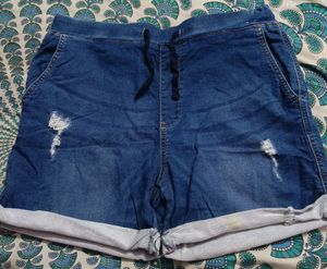 Denim Rugged Shorts