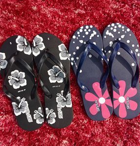 Cute Floral Flip Flops Combo