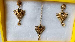 Beautiful Necklace With Earrings And Mangtika,...