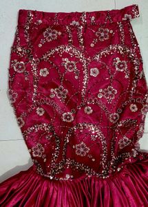 Fish Cut Lehnga With Dupatta And Blouse