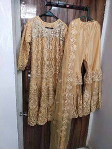 full work dress with double flared Bottom and wor