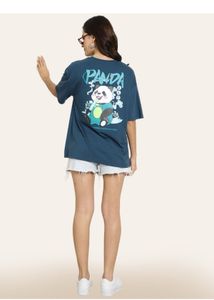 Blue Dabbing Bear Graphic Tee