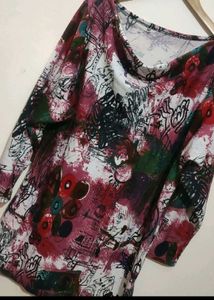 Multi Printed Winter Top For 40 Bust