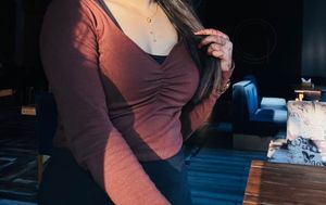 v neck ribbed Top full sleeves