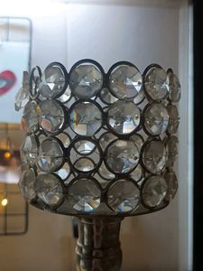 Vintage Crystal Candle Holder Dual Arm Stand