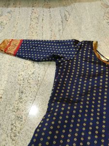Elegant Blue &amp; Gold Kurta
