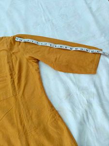 Mustard Embellished Kurta