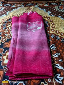 Pink Floral Saree
