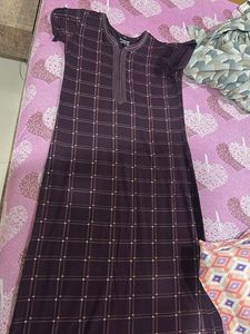 Purple Plaid Nightgown