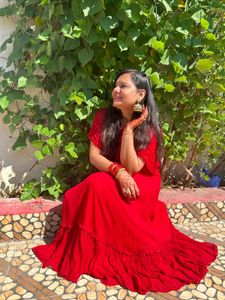 red gown