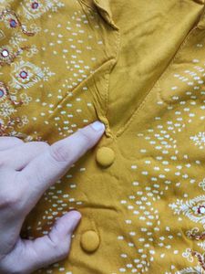 Elegant Yellow Anarkali Kurta