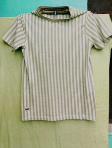 KORAZI Premium Striped Half Sleeve T-shirt Size 36