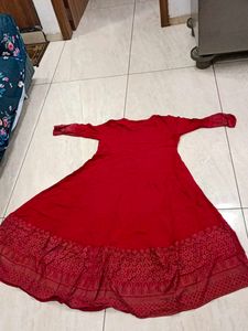 Red Embroidered Dress