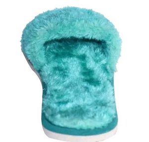 Any One Fuzzy Blue Slippers