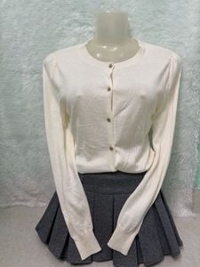 white cute cardigan 🤍